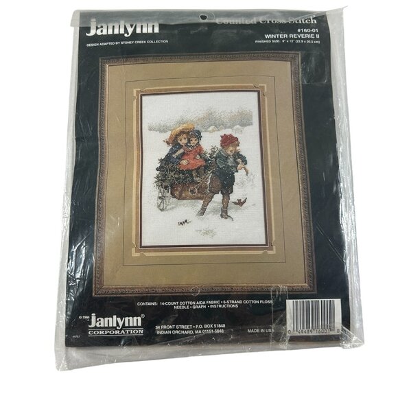 Janlynn Winter Reverie II Counted Cross Stitch Kit 160-01 Children Christmas - Picture 1 of 7